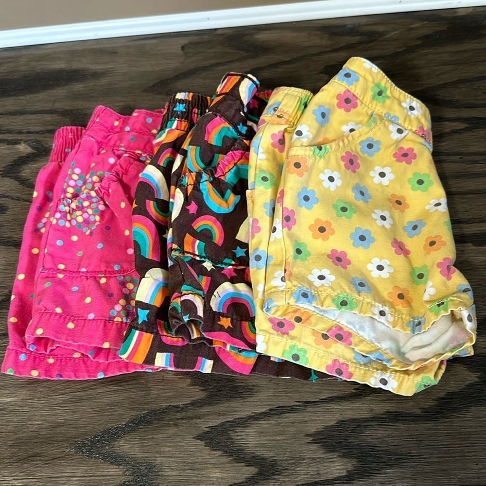 Toddler Girls Patterened Shorts - 3T
